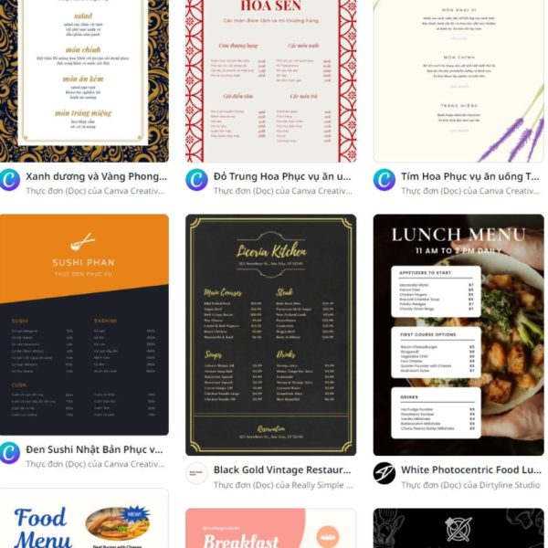 Video giới thiệu về menu đồ ăn D003